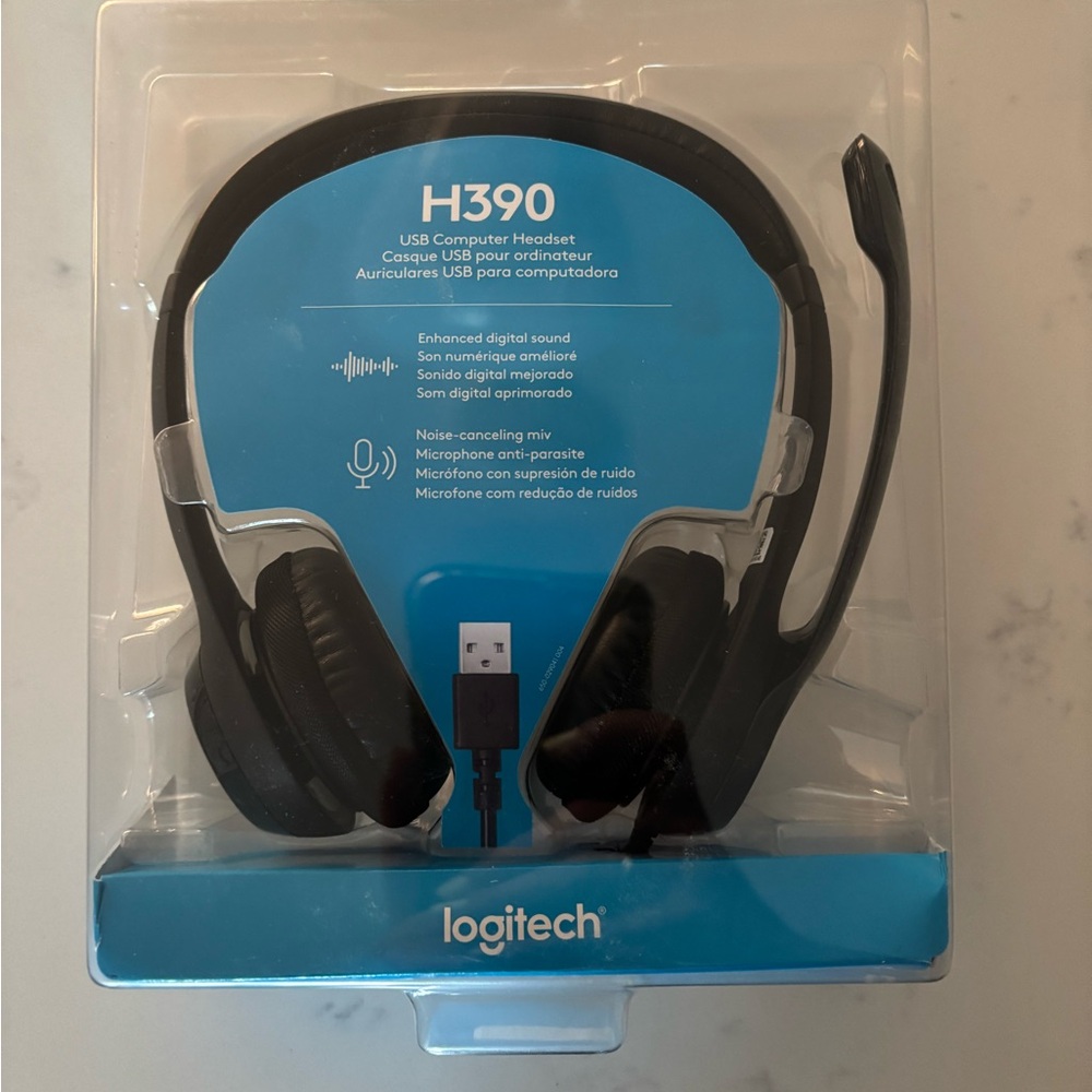 Logitech H390 USB Headset - Black